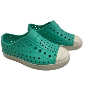 Native Jefferson Childrens 7 Turquoise Water Shoes Sneakers Rubber Beach Outdoor